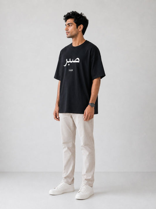 Men's Black "SABR" Oversized T-Shirt