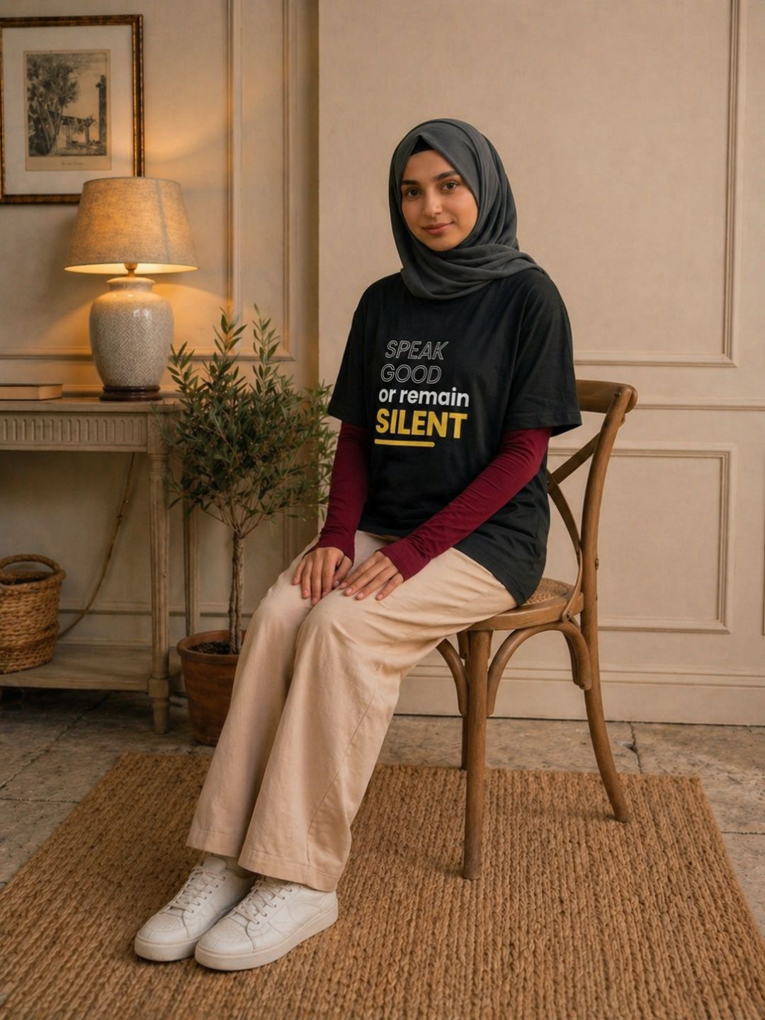 Speak Good or Remain Silent Modest Women T-Shirt