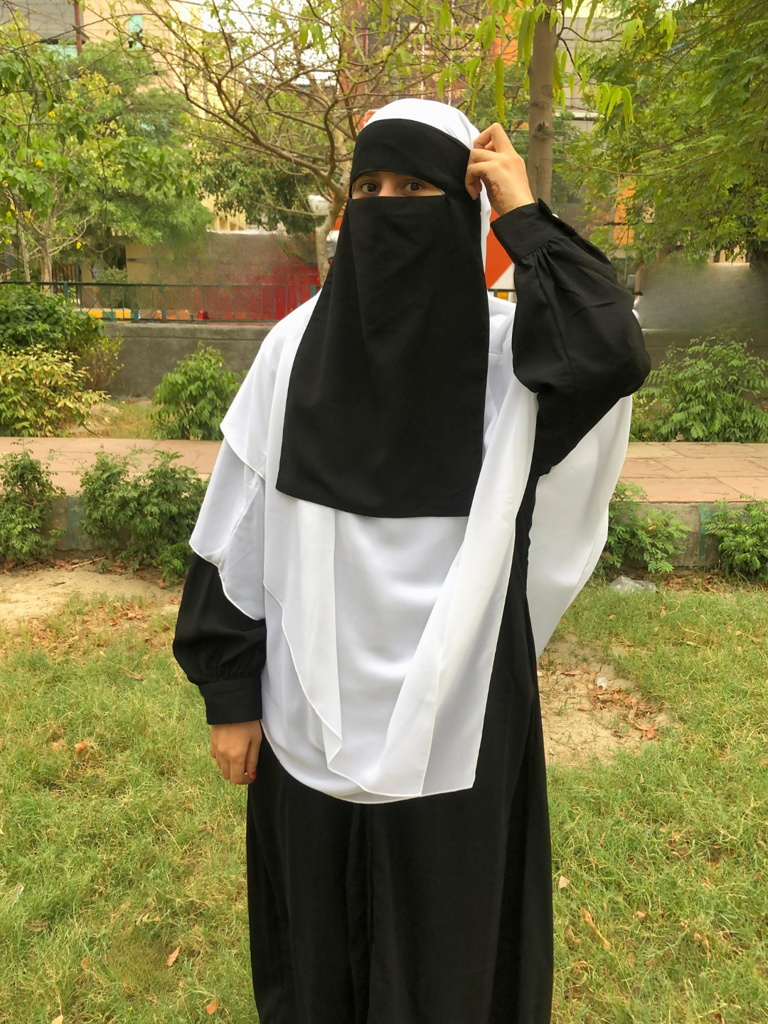 Black Free Size Saudi Face-Niqab