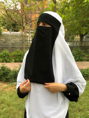 Black Free Size Saudi Face-Niqab