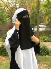 Black Free Size Saudi Face-Niqab