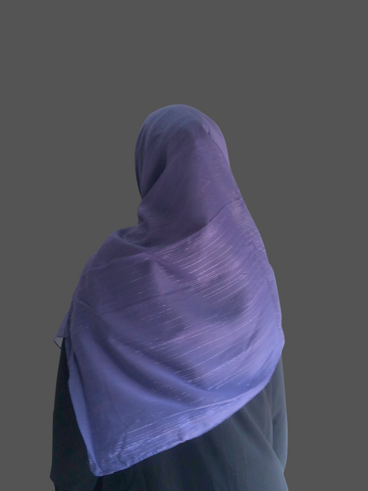 Chiffon Metallic Shimmer Violet Hijab for Women