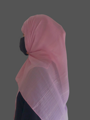 Chiffon Metallic Shimmer Baby Pink Hijab for Women