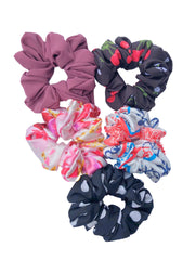 Set Of 5 Printed Women's Scrunchies