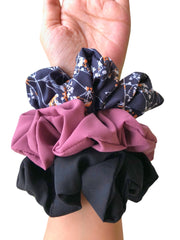 Set Of 3 Printed Scrunchies For Girls and Women