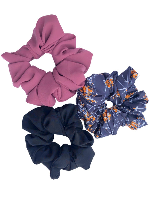 Set Of 3 Printed Scrunchies For Girls and Women