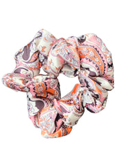 Set Of 3 Printed Satin Scrunchies For Girls and Women