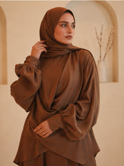 Modest Women’s Draped Dress 2 piece Set with Matching Dupatta