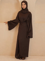 Modest Women’s Classic Drape 1 Piece Dress with Matching Dupatta