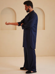 Cotton Linen Men’s Relax fit Front Open Kurta Sets
