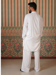 Men’s Cotton Linen Relax fit White Kurta Sets