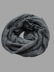 Grey Cotton Crinkle Women’s Hijab