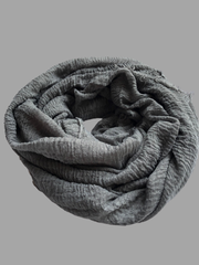 Grey Cotton Crinkle Women’s Hijab