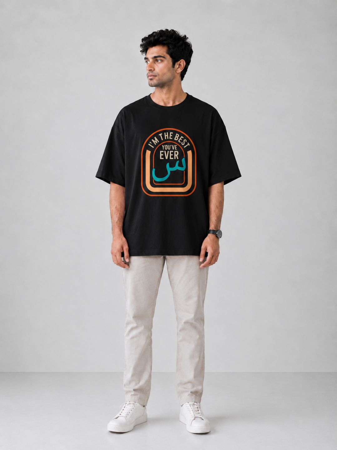 "I’m The Best" Oversized Men's Black T-Shirt