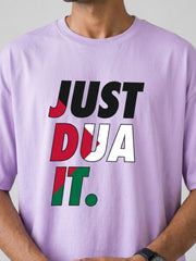 Men’s Lavender “Just Dua It” Oversized T-Shirt