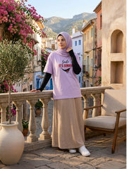 Modest Smile It’s Sunnah Lavender T-Shirt for Women