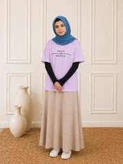 Modest Deen Over Dunya Lavender T-Shirt for Women