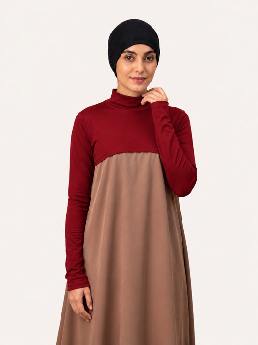 Women's Neck & Sleeve Extender-Maroon