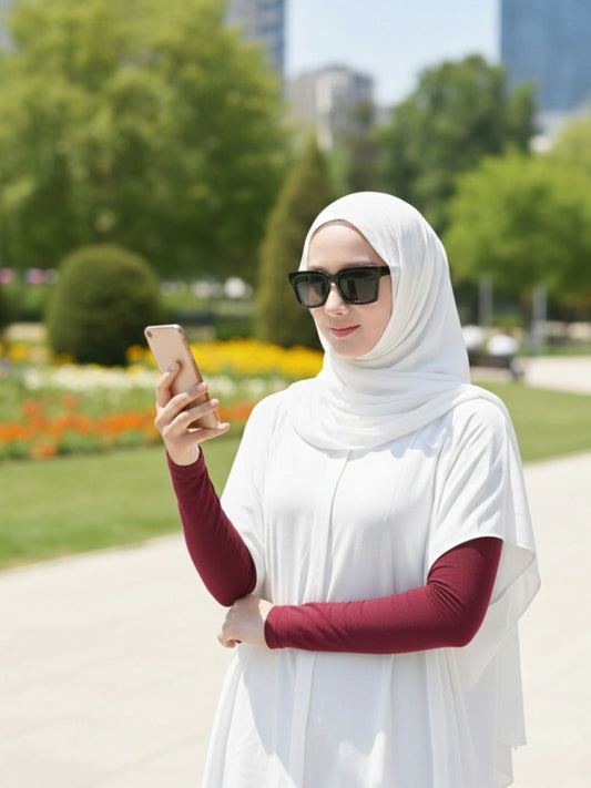 Women’s Arm Sleeves Extender-Maroon