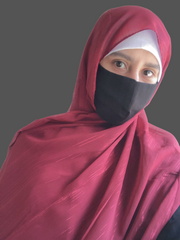 Chiffon Metallic Shimmer Maroon Hijab for Women