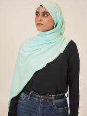 Mint Green Solid Viscose Jersey Hijab