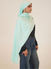 Mint Green Solid Viscose Jersey Hijab