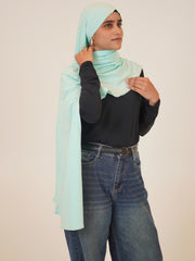 Mint Green Solid Viscose Jersey Hijab