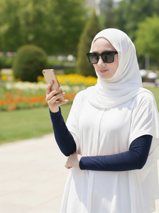 Women’s Arm Sleeves Extender-Navy Blue