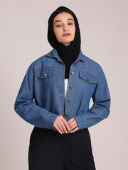 Front Open Denim Jacket for Women