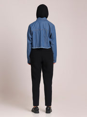 Front Open Denim Jacket for Women