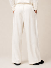 Off White Solid Farsi Pants for Men