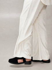 Off White Solid Farsi Pants for Men
