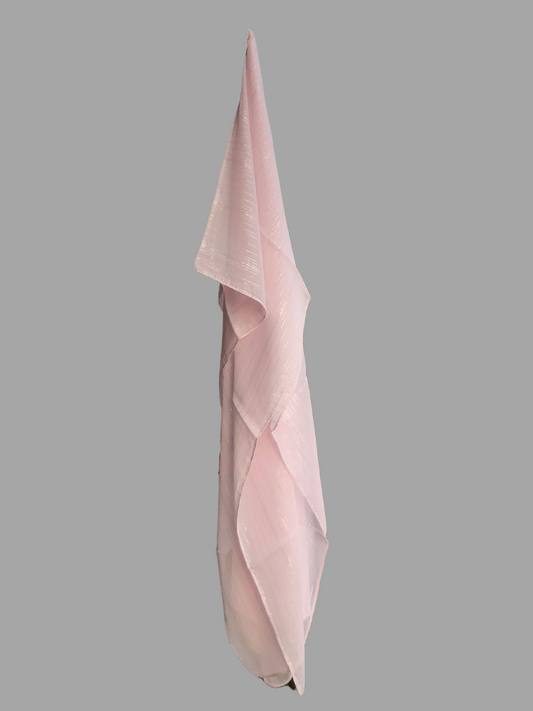 Chiffon Metallic Shimmer Pink Hijab for Women