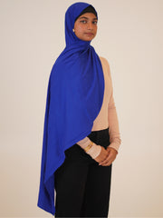 Royal Blue Solid Viscose Jersey Hijab