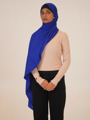 Royal Blue Solid Viscose Jersey Hijab