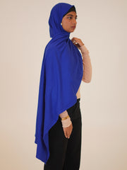 Royal Blue Solid Viscose Jersey Hijab