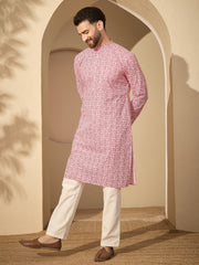 Pure Cotton Printed Kurta Pajama Set – Traditional Festive Wear