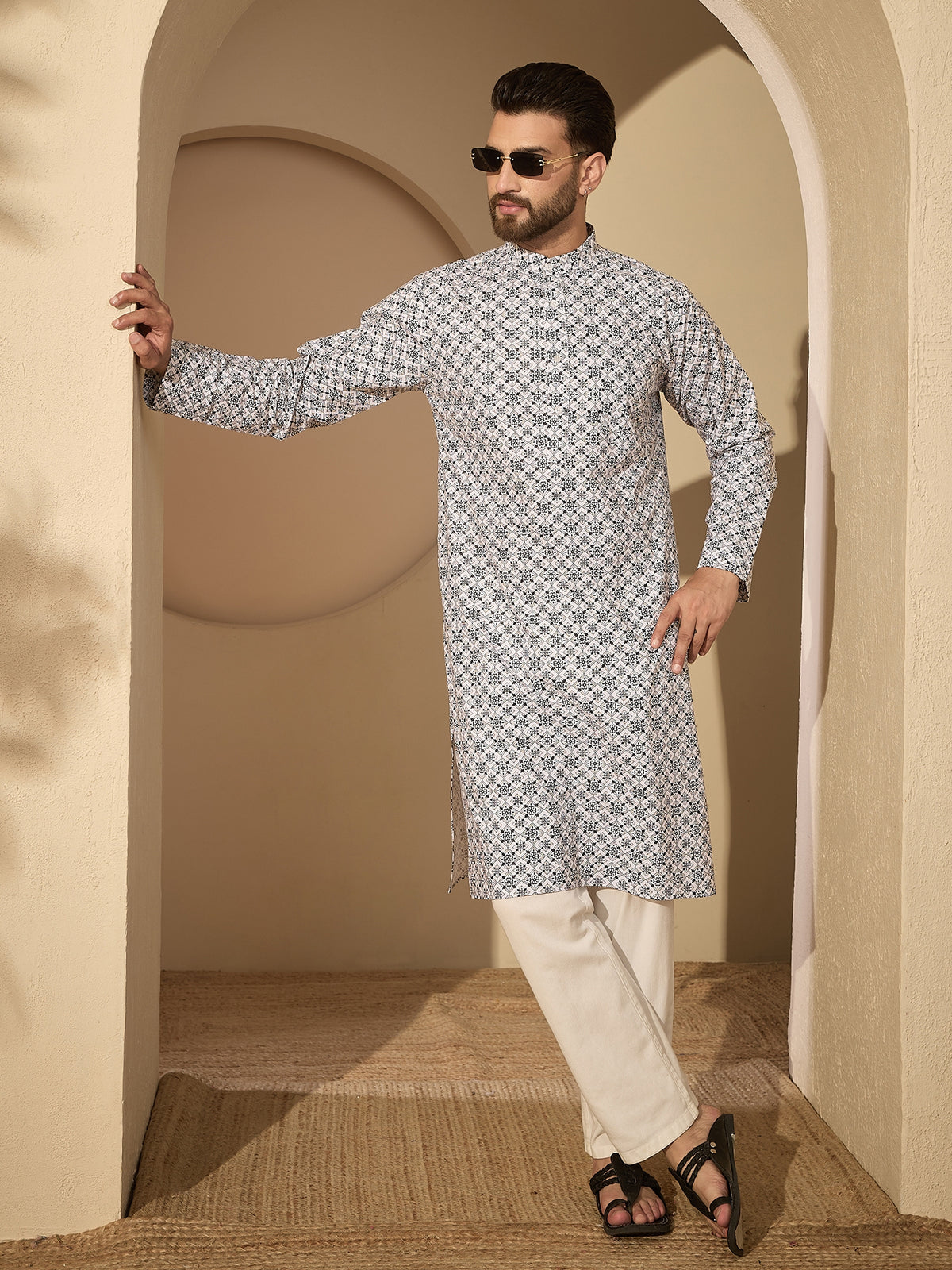 Pure Cotton Printed Kurta Pajama – Festive Wear Set
