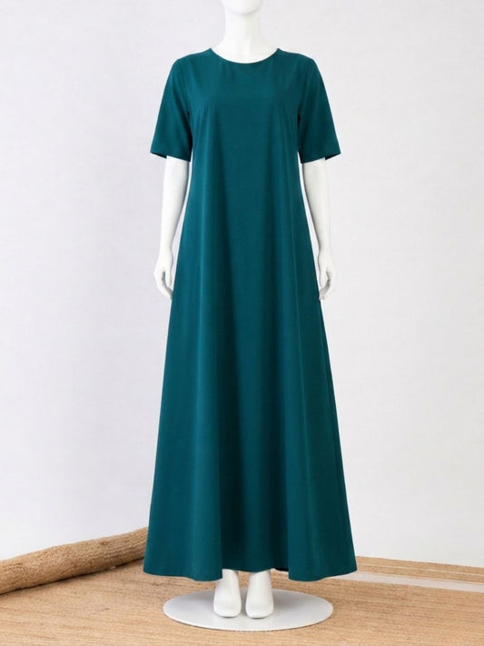 Half Sleeve Green Inner Layering For Women