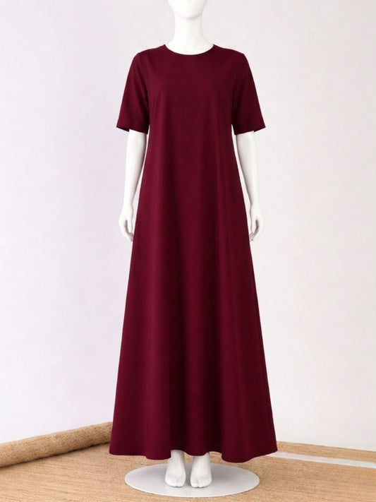 Half Sleeve Maroon Inner Layering For Women