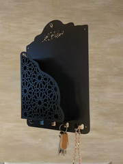 Nabia Metal Quran Box for Wall with Hangers-Black