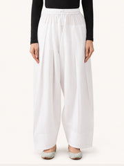 Modest White Solid Women’s Farsi Salwar