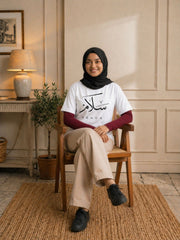 Salam Peace Arabic Modest White T-Shirt