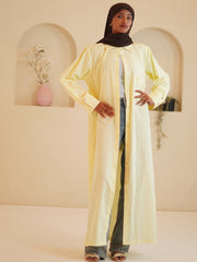 Modest Front Open Solid Shirt Dress