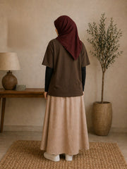 Alhamdulillah Modest Brown T-Shirt for Women