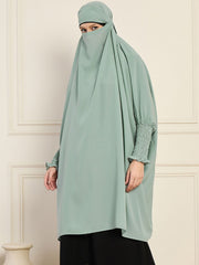 Sea Green Solid Full Free Size Prayer Khimar