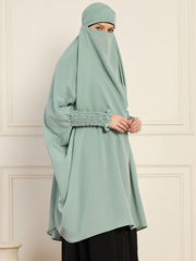 Sea Green Solid Full Free Size Prayer Khimar