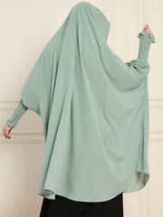 Sea Green Solid Full Free Size Prayer Khimar