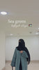 Kefiyyeh Embroidery Front Open Abaya with Black Hijab