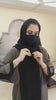 Aline Abaya/Burqa with Black Georgette Hijab